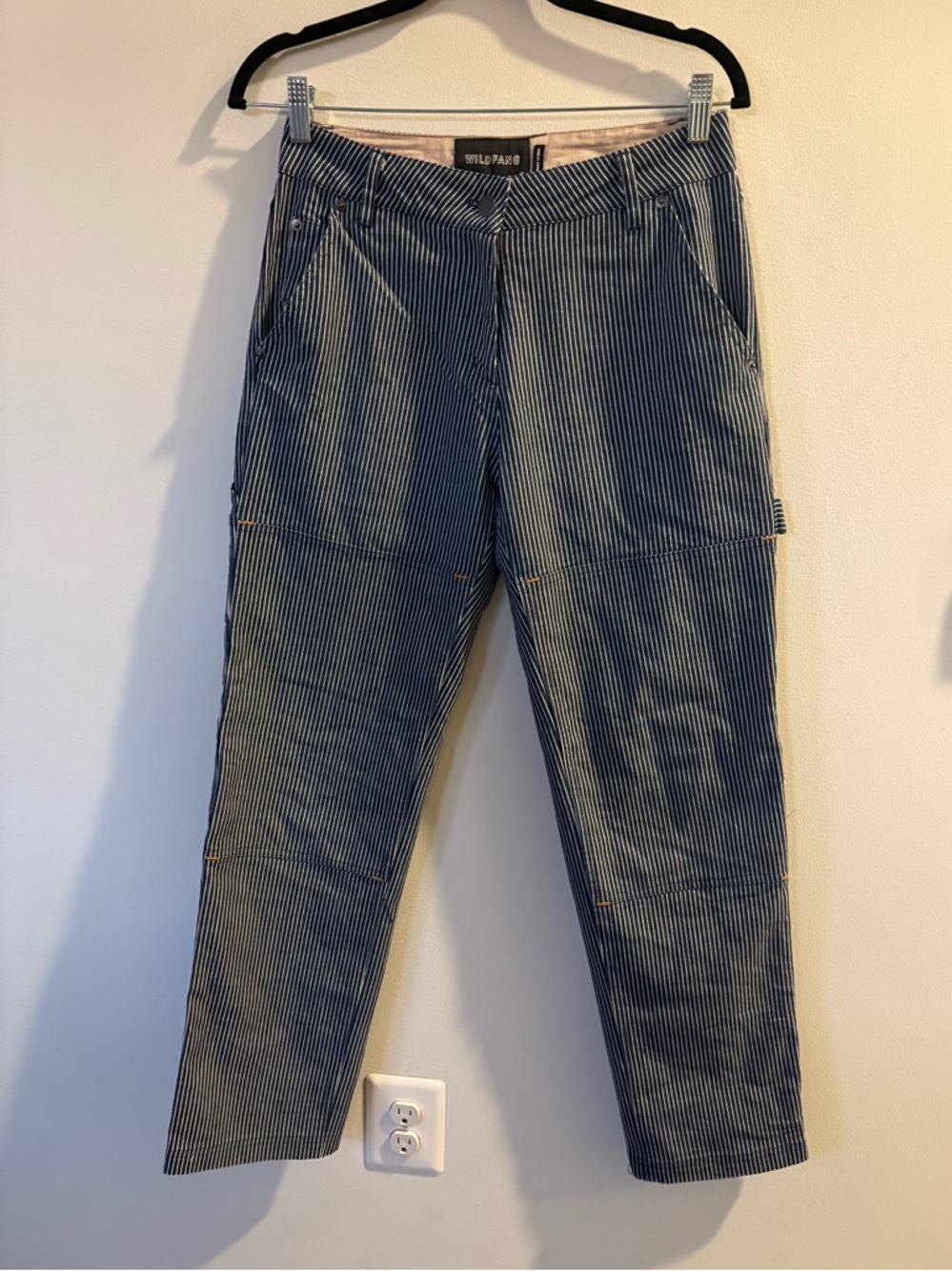 Wildfang Striped Carpenter Pants - Navy & White